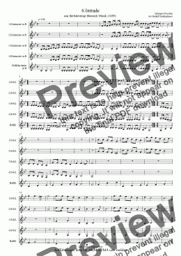 page one of 6. Intrade  Klarinettenquintett