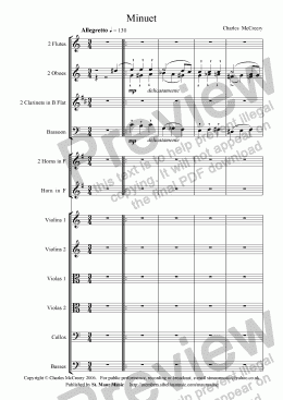 page one of Minuet