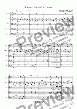 page one of "Farewell" Fantasia