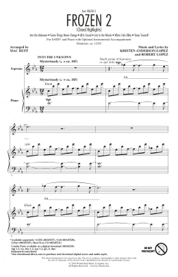 page one of Frozen 2 (Choral Highlights) (arr. Mac Huff) (SATB Choir)