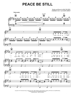 page one of Peace Be Still (Piano, Vocal & Guitar Chords (Right-Hand Melody))