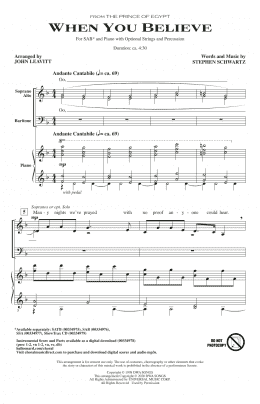 page one of When You Believe (from The Prince Of Egypt) (arr. John Leavitt) (SAB Choir)