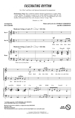 page one of Fascinating Rhythm (from Lady Be Good) (arr. Ed Lojeski) (2-Part Choir)