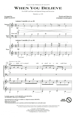 page one of When You Believe (from The Prince Of Egypt) (arr. John Leavitt) (SATB Choir)