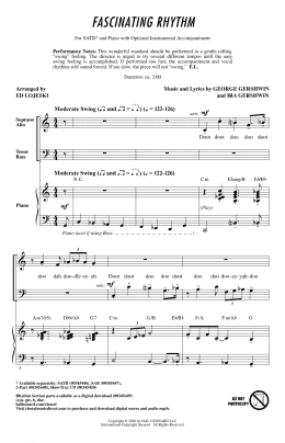 page one of Fascinating Rhythm (from Lady Be Good) (arr. Ed Lojeski) (SATB Choir)