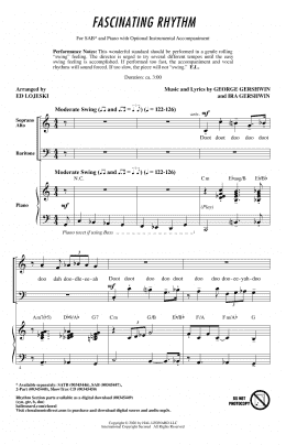 page one of Fascinating Rhythm (from Lady Be Good) (arr. Ed Lojeski) (SAB Choir)