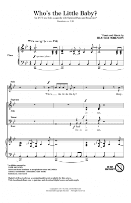 page one of Who's The Little Baby? (SATB Choir)