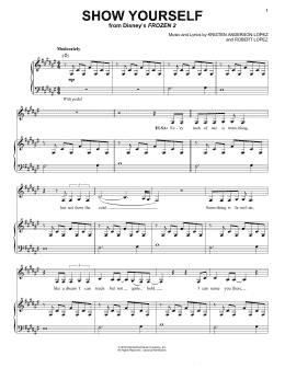 page one of Show Yourself (from Disney's Frozen 2) (Piano & Vocal)