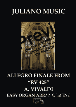 page one of ALLEGRO FINALE FROM "RV 425" (EASY ORGAN) - A. VIVALDI