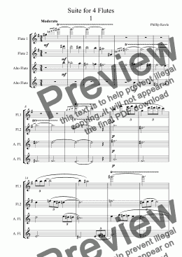 page one of Suite for 4 Flutes 