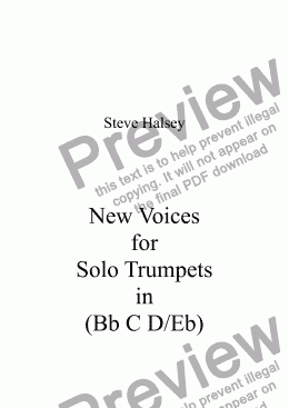 page one of New Voices for Solo Trumpet