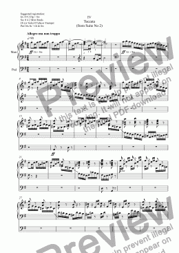 page one of Toccata from Suite No 2 for Organ (4th Movement)