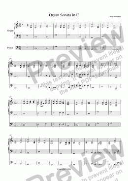 page one of Organ Sonata in C