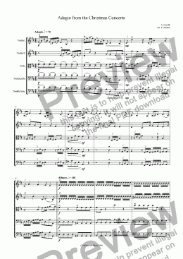 page one of Adagio from the Christmas Concerto
