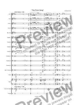 page one of The Prom Song for Big Band