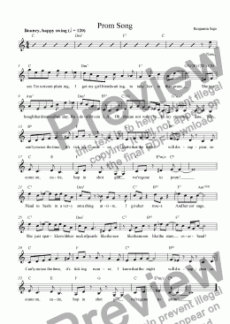 page one of The Prom Song Lead Sheet!