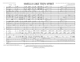 page one of Smells Like Teen Spirit - Full Score (Marching Band)