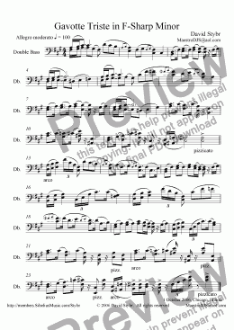 page one of Gavotte Triste in F-Sharp Minor