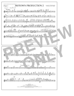 page one of Motown Production 2 (arr. Tom Wallace) - Flute 1 (Marching Band)