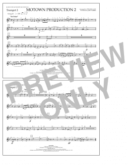 page one of Motown Production 2 (arr. Tom Wallace) - Trumpet 2 (Marching Band)