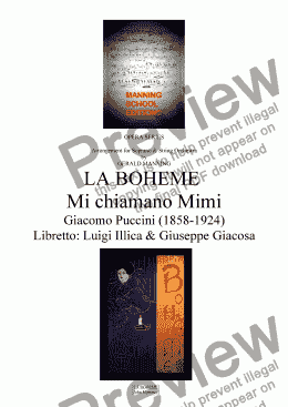 page one of Come To The Opera - Puccini, G.- La Boheme - Mi chiamano Mimi - arr, for Soprano & String Orchestra by Gerald Manning