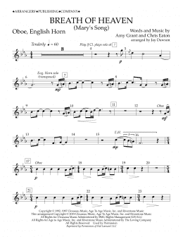page one of Breath of Heaven (Mary's Song) (arr. Jay Dawson) - Oboe, English Horn (Concert Band)