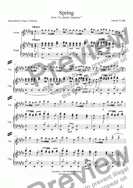page one of Spring from the Four Seasons
