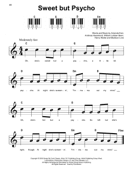 page one of Sweet But Psycho (Super Easy Piano)