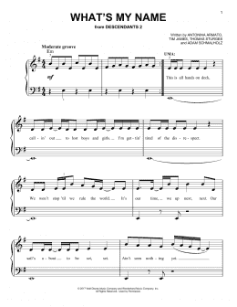 page one of What's My Name (from Disney's Descendants 2) (Easy Piano)