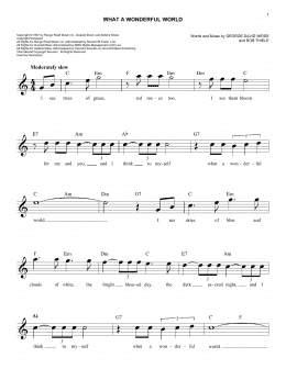 page one of What A Wonderful World (Easy Lead Sheet / Fake Book)