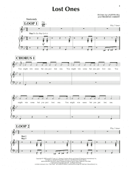 page one of Lost Ones (Piano, Vocal & Guitar Chords (Right-Hand Melody))