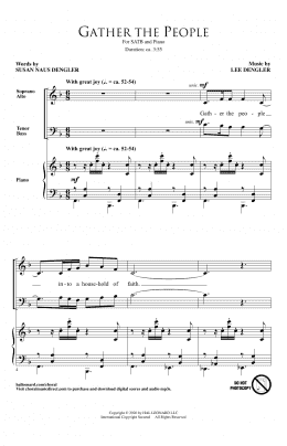 page one of Gather The People (SATB Choir)