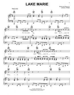 page one of Lake Marie (Piano, Vocal & Guitar Chords (Right-Hand Melody))