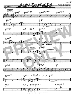 page one of Lucky Southern (Real Book – Melody & Chords – Eb Instruments)