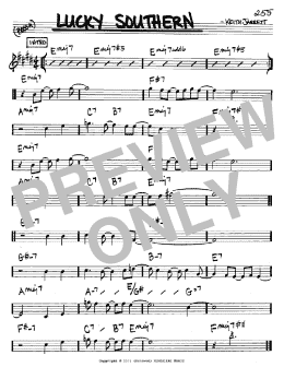 page one of Lucky Southern (Real Book – Melody & Chords – Bb Instruments)