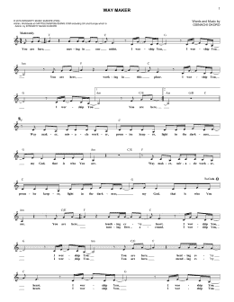 page one of Way Maker (Lead Sheet / Fake Book)