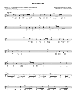 page one of Reckless Love (Lead Sheet / Fake Book)