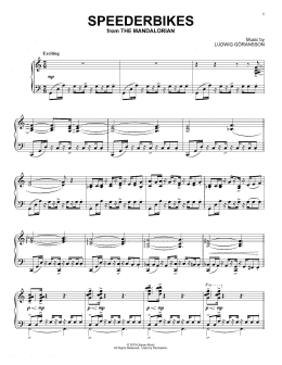 page one of Speederbikes (from Star Wars: The Mandalorian) (Piano Solo)