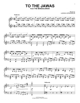 page one of To The Jawas (from Star Wars: The Mandalorian) (Piano Solo)