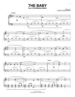 page one of The Baby (from Star Wars: The Mandalorian) (Piano Solo)