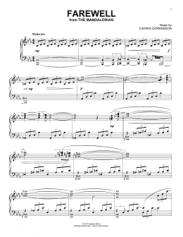 page one of Farewell (from Star Wars: The Mandalorian) (Piano Solo)