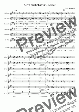 page one of Ain't Misbehavin' sextet