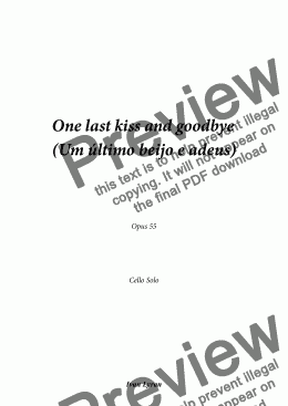 page one of One last kiss and goodbye Opus 55