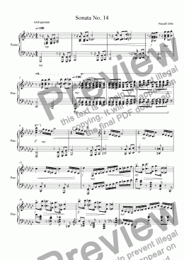 page one of Sonata No 14