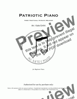 page one of Patriotic Piano 