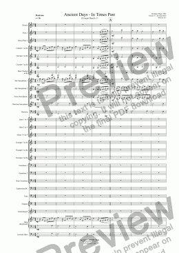 page one of Ancient Days - In Times Past (Concert Band) v3