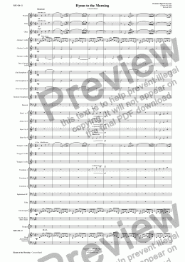 page one of Hymn to the Morning - Concert Band
