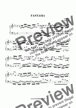 page one of Bach Fantazia in C Minor BWV 919
