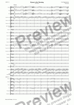 page one of Hymn to the Morning - Full Orchestra