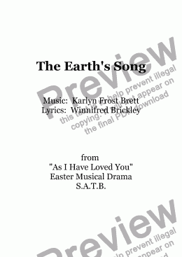 page one of The Earth's Song